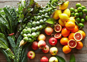 a group of fruits and vegetables on a wood surface Healthy Weight Loss Diets Bridge End