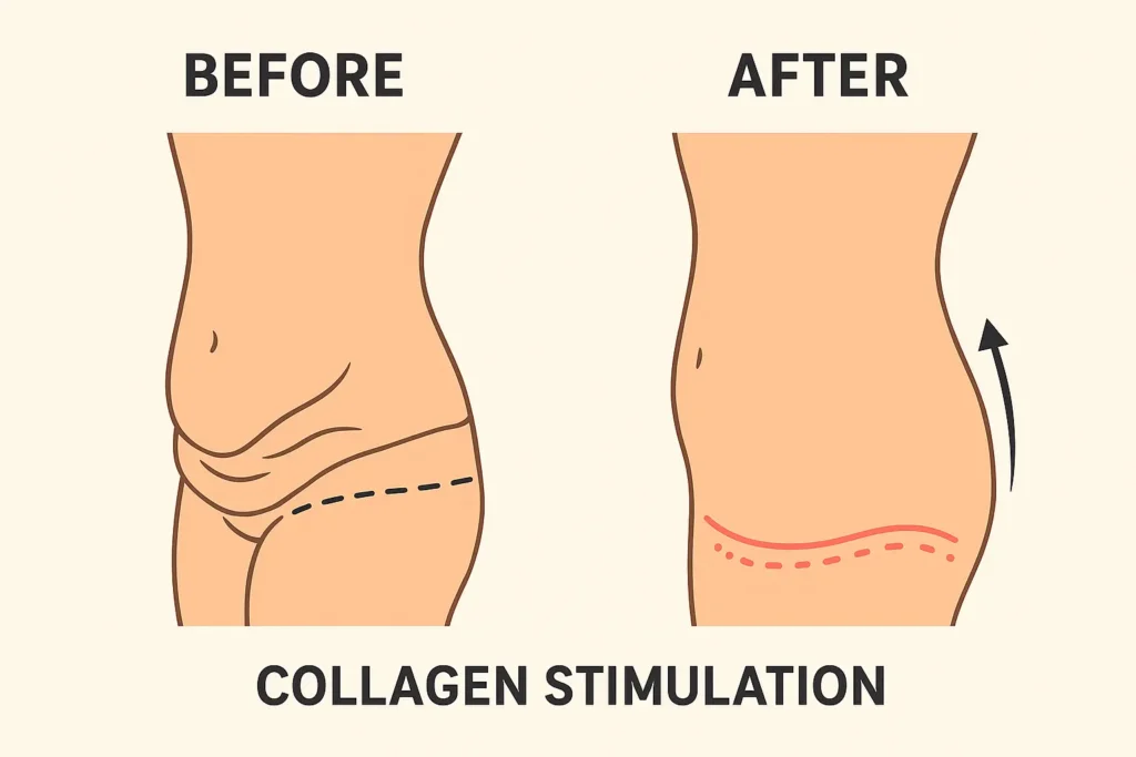 Before and after results for sagging skin after weight loss injections Bridge End