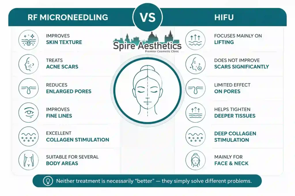 RF Microneedling vs HIFU: Which Treatment Gives Better Results Bridge End?